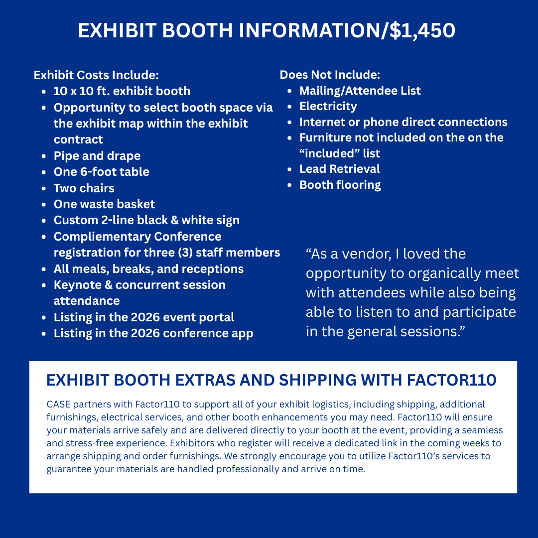 Exhibit Booth Information