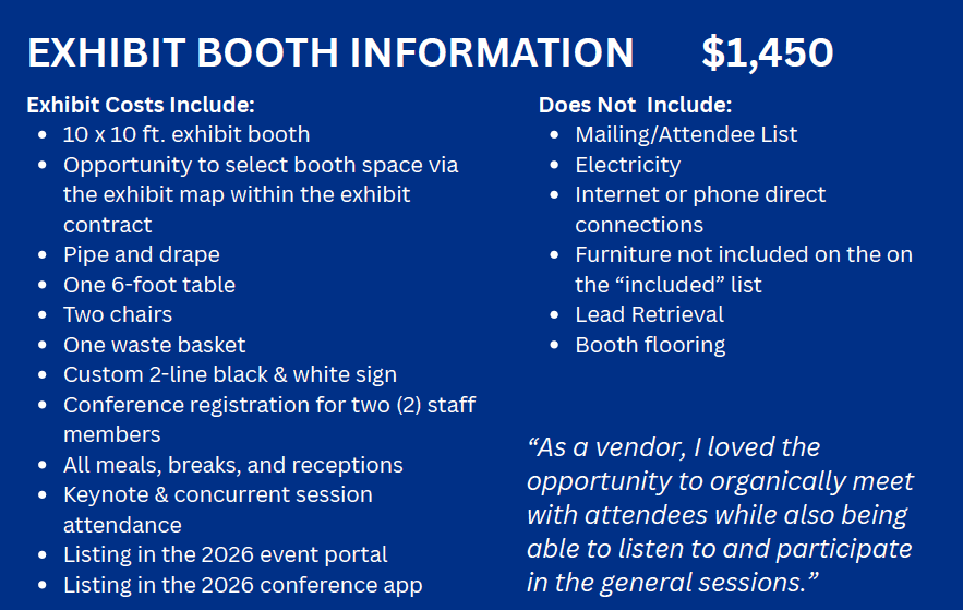Exhibit Booth Information